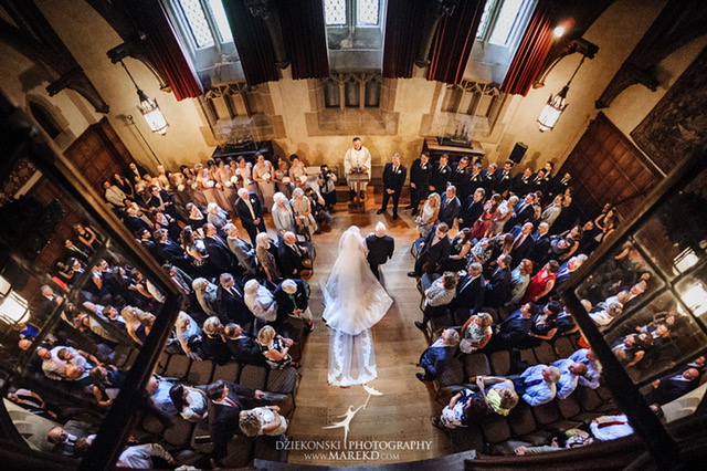 Aerial view of wedding in Meadow Brook ballroom