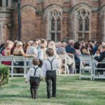 Ring bearers head down the aisle at Meadow Brook