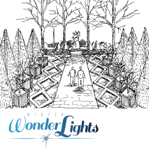 Winter Wonder Lights rendering of Pegasus Garden