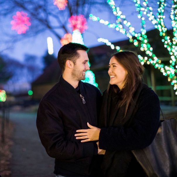 Engaged couple at Meadow Brook Hall