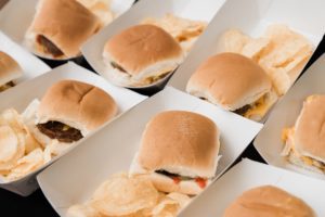 Sliders for late night snack at Meadow Brook Wedding