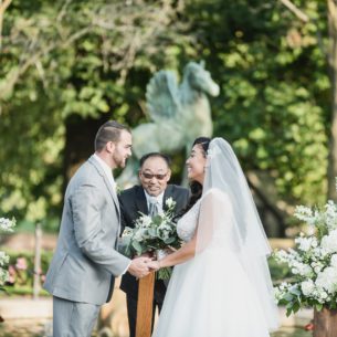 Wedding ceremony located at Meadow Brook Hall