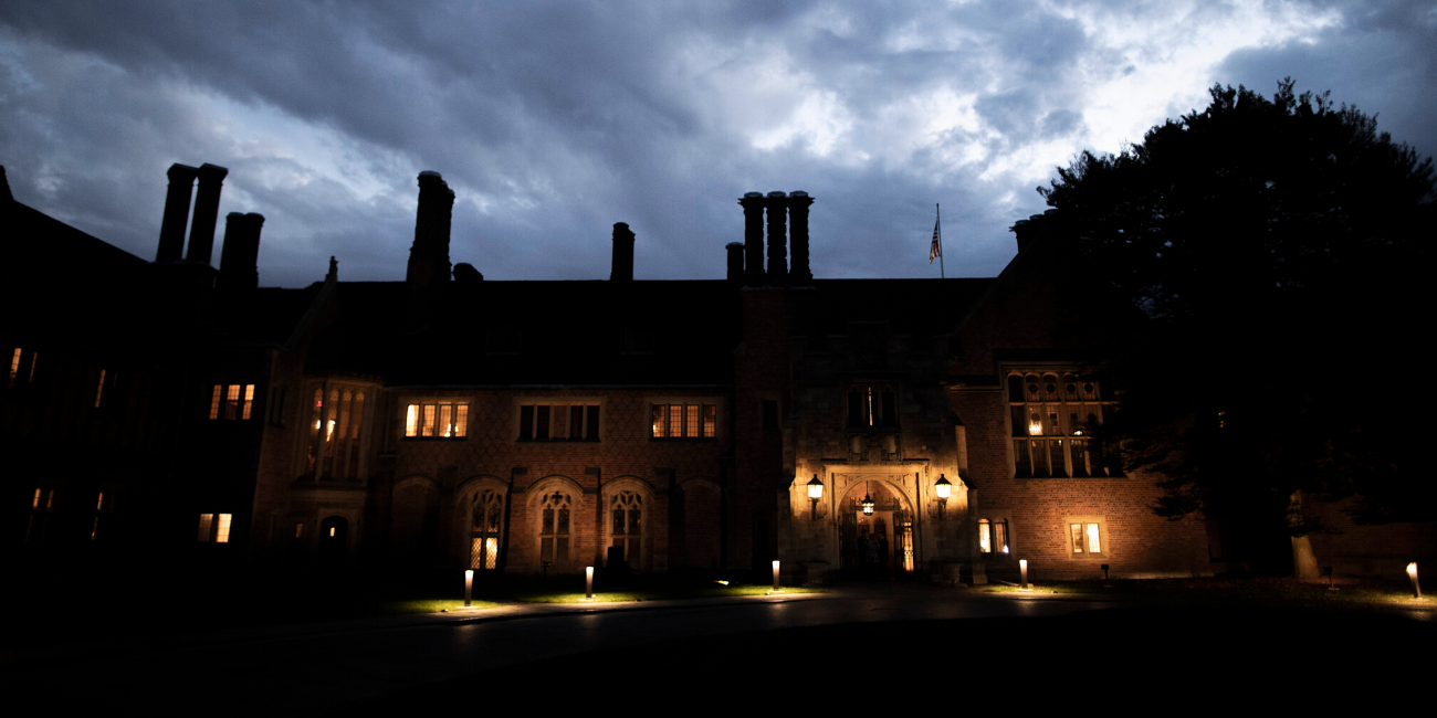Meadow Brook Hall at night