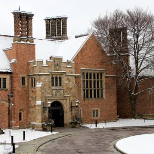 Meadow Brook Hall in the snow