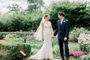 Couple celebrate their Meadow Brook wedding in the Rose Garden