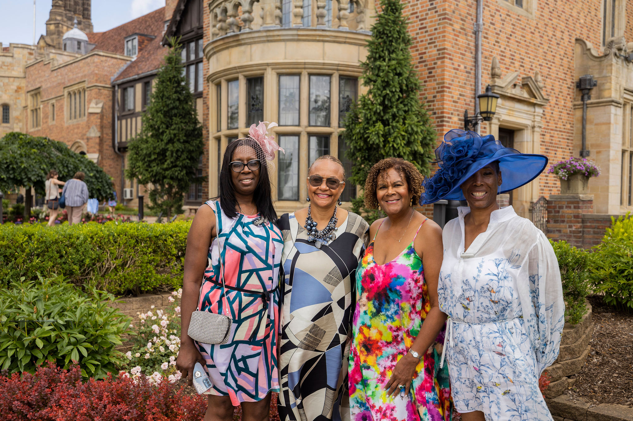 Guests enjoy a Champagne Garden Tea at Meadow Brook Hall in Rochester, Michigan.