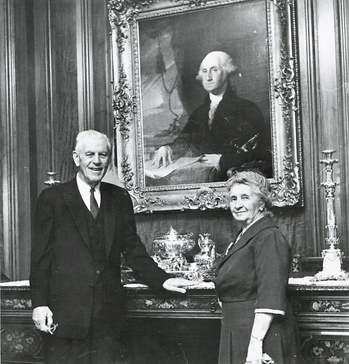 This portrait of George Washington hangs in the Christopher Wren Dining Room of Meadow Brook Hall.