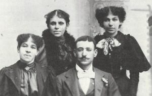 Mary Mathews with her family.
