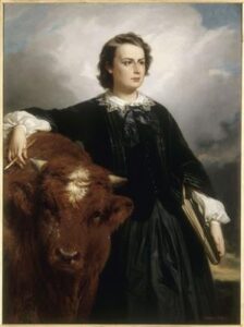 Rosa Bonheur portrait with bull.