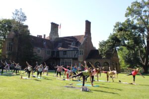 Yoga in the Garden class at Meadow Brook Hall.