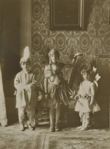 Frances, Daniel, and Anna Margaret dressed up for Arabian Nights.