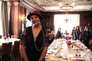 Woman at Downton Day Tea, Talk, and Tour