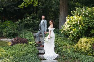Happy Couple gets married at Meadow Brook Hall in Rochester.