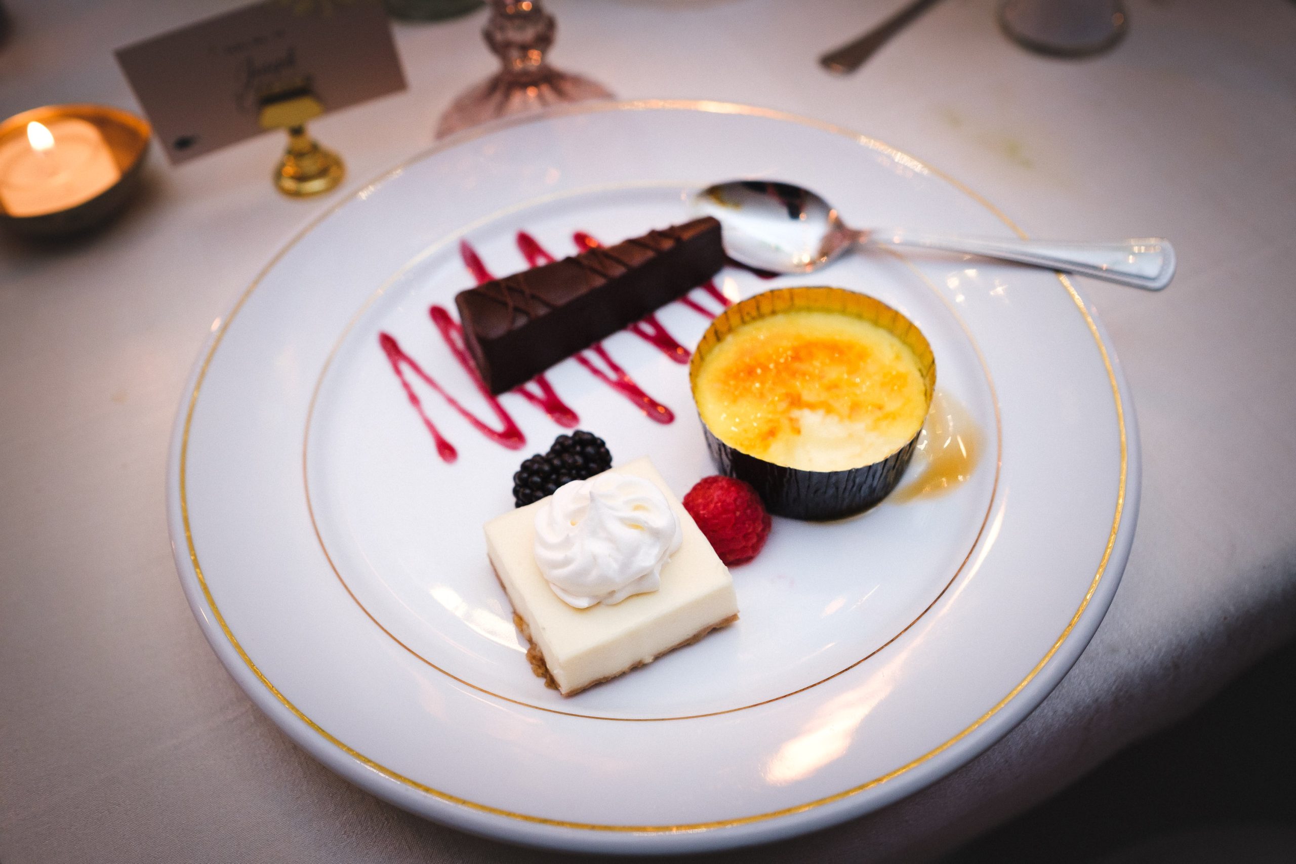 Plated dessert at Meadow Brook