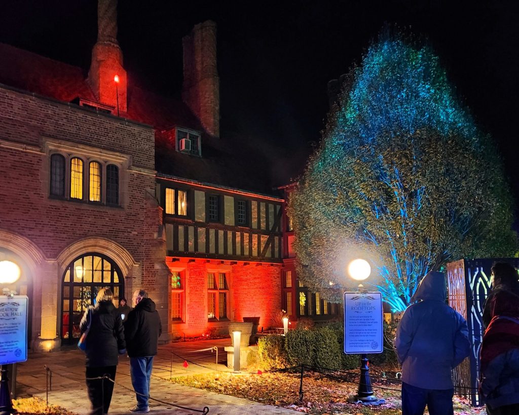 The Holidays at Meadow Brook feature the indoor Holiday Walk and outdoor Winter Wonder Lights.