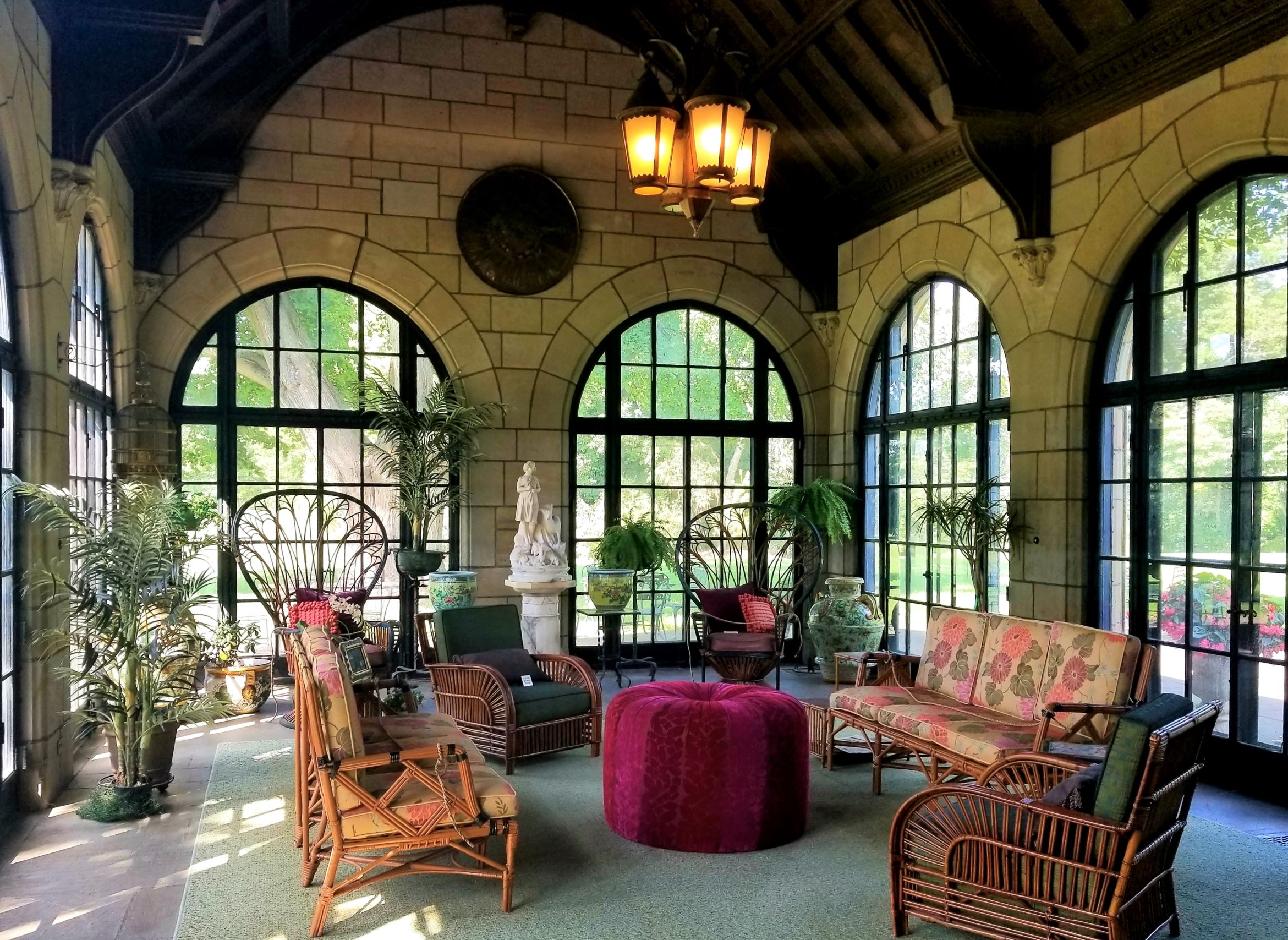 Meadow Brook Hall's Sun Porch lets in the light in Rochester, Michigan