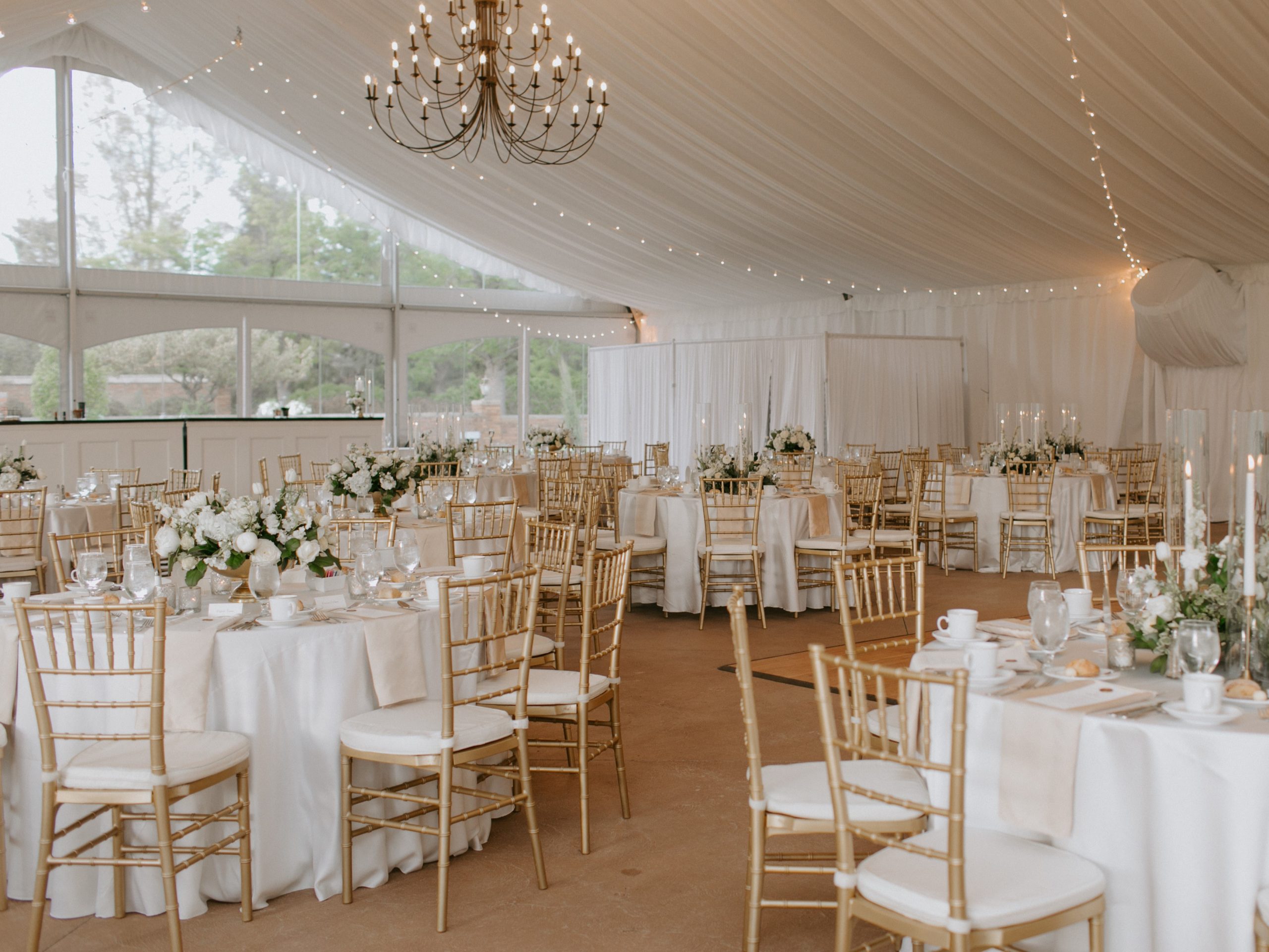 Meadow Brook Hall's new Garden Tent is perfect for wedding receptions.