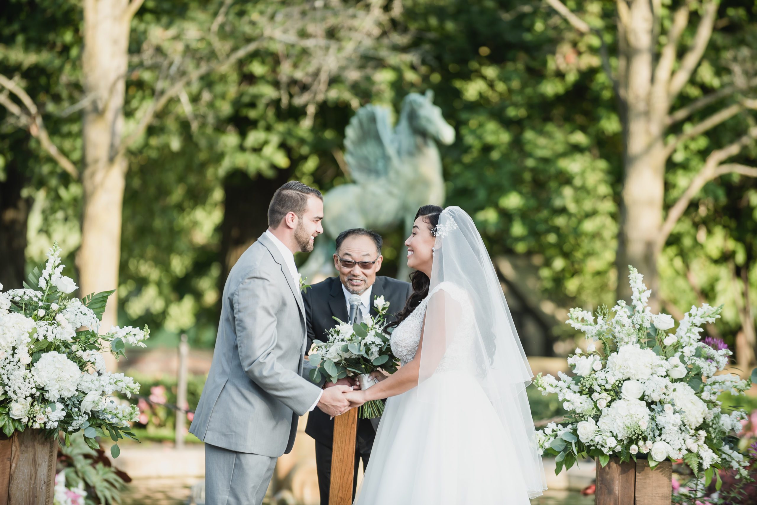 Wedding ceremony located at Meadow Brook Hall