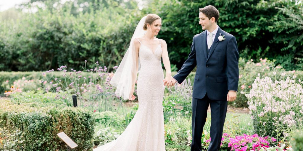 Bride and groom at Meadow Brook Hall