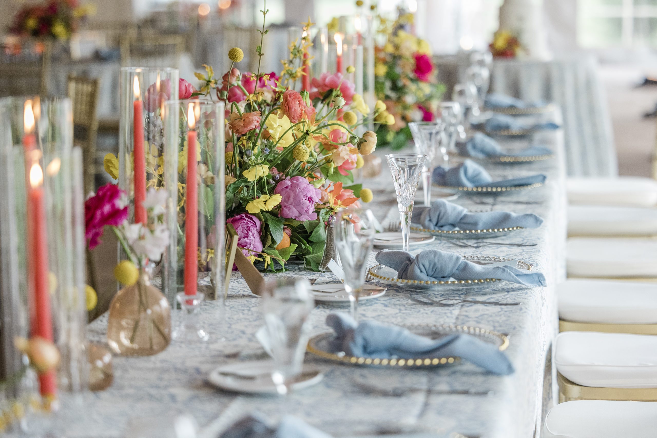 colorful table decor 