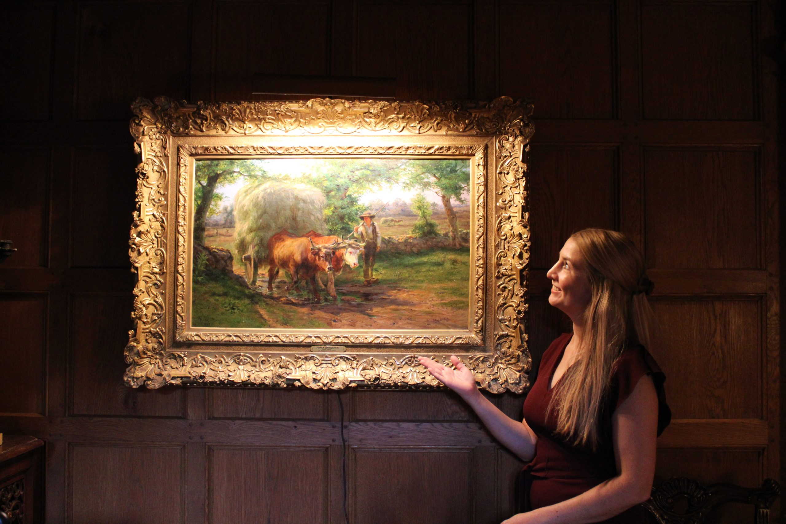 Original Rosa Bonheur painting on display at Meadow Brook Hall.