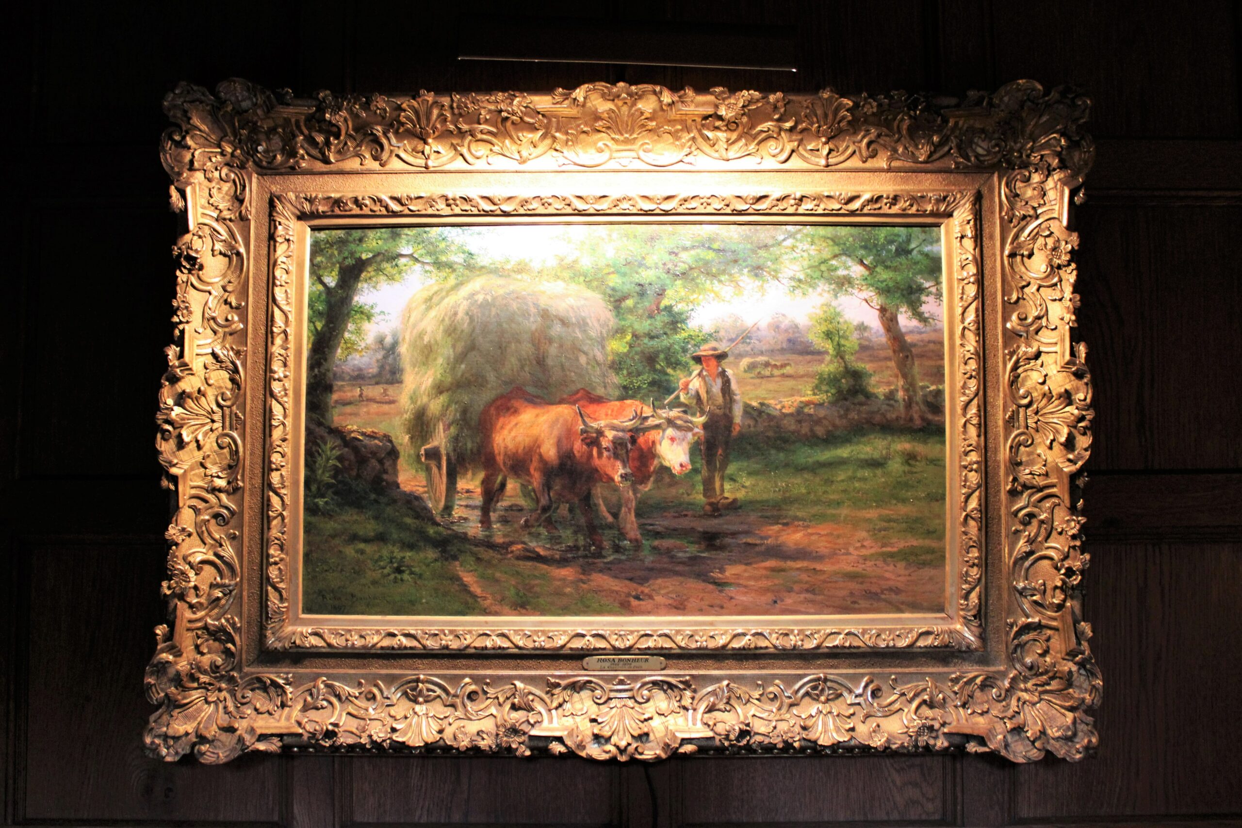 Original Rosa Bonheur painting on display at Meadow Brook Hall.