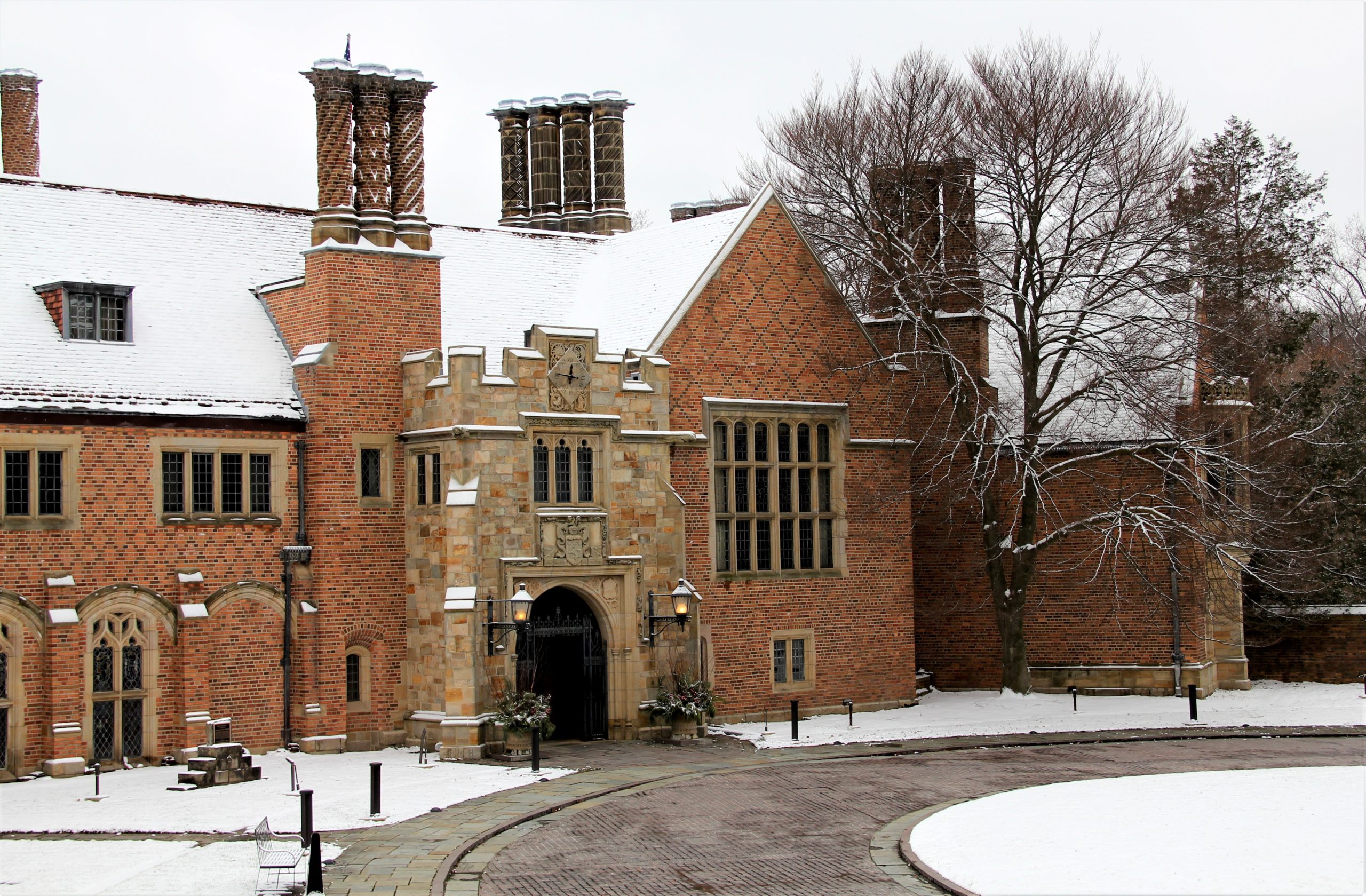 Meadow Brook Hall in the snow