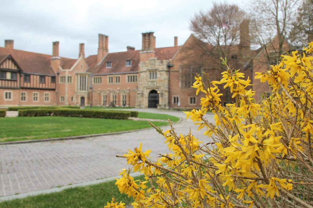 Meadow Brook Hall in spring