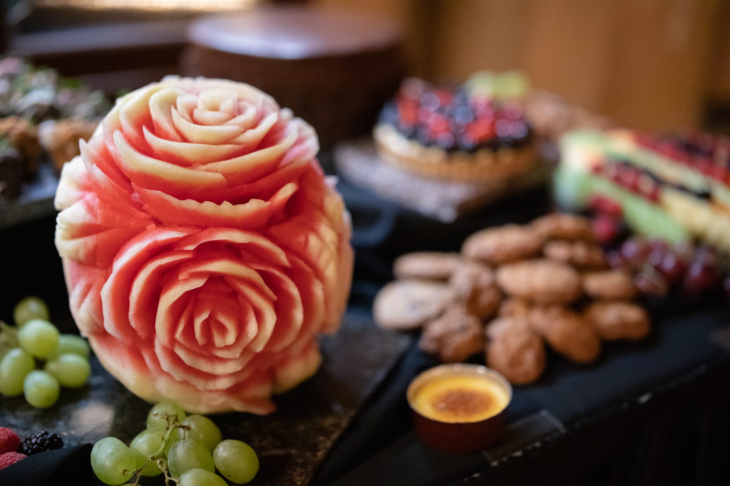 Dessert display at Meadow Brook Hall