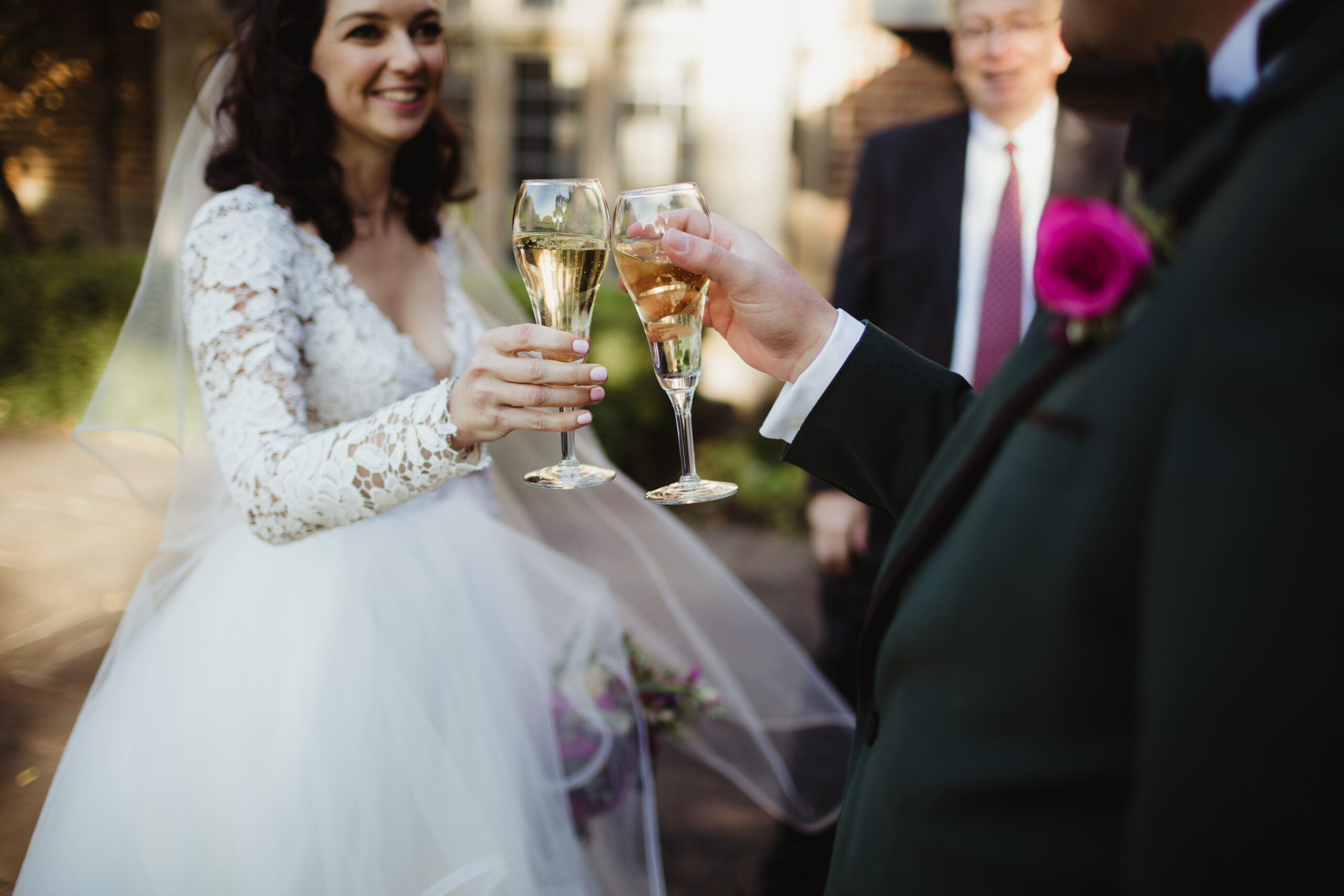 A beautiful cocktail hour at a wedding at Meadow Brook Hall.