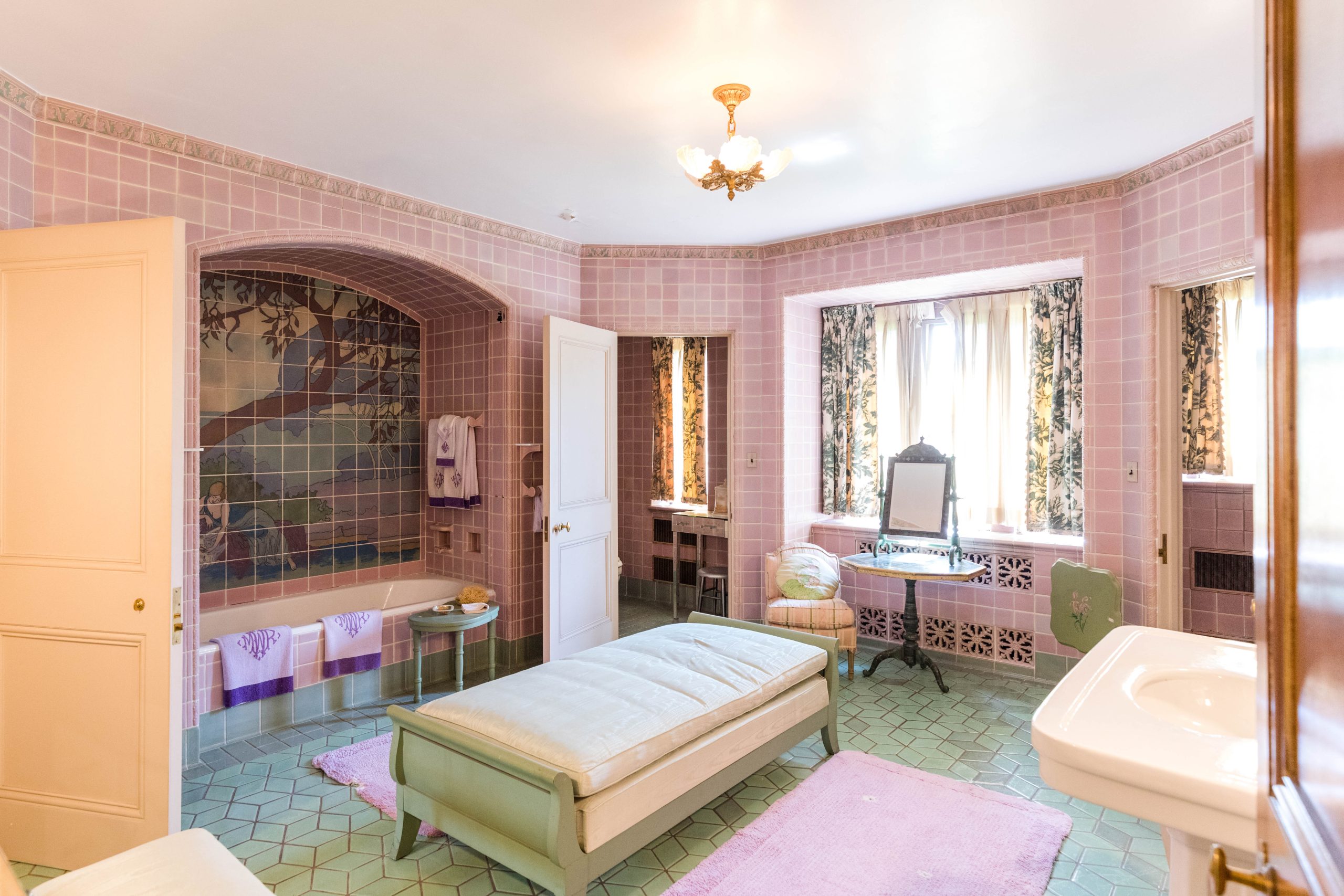 Matilda Dodge Wilson's bathroom at Meadow Brook Hall.