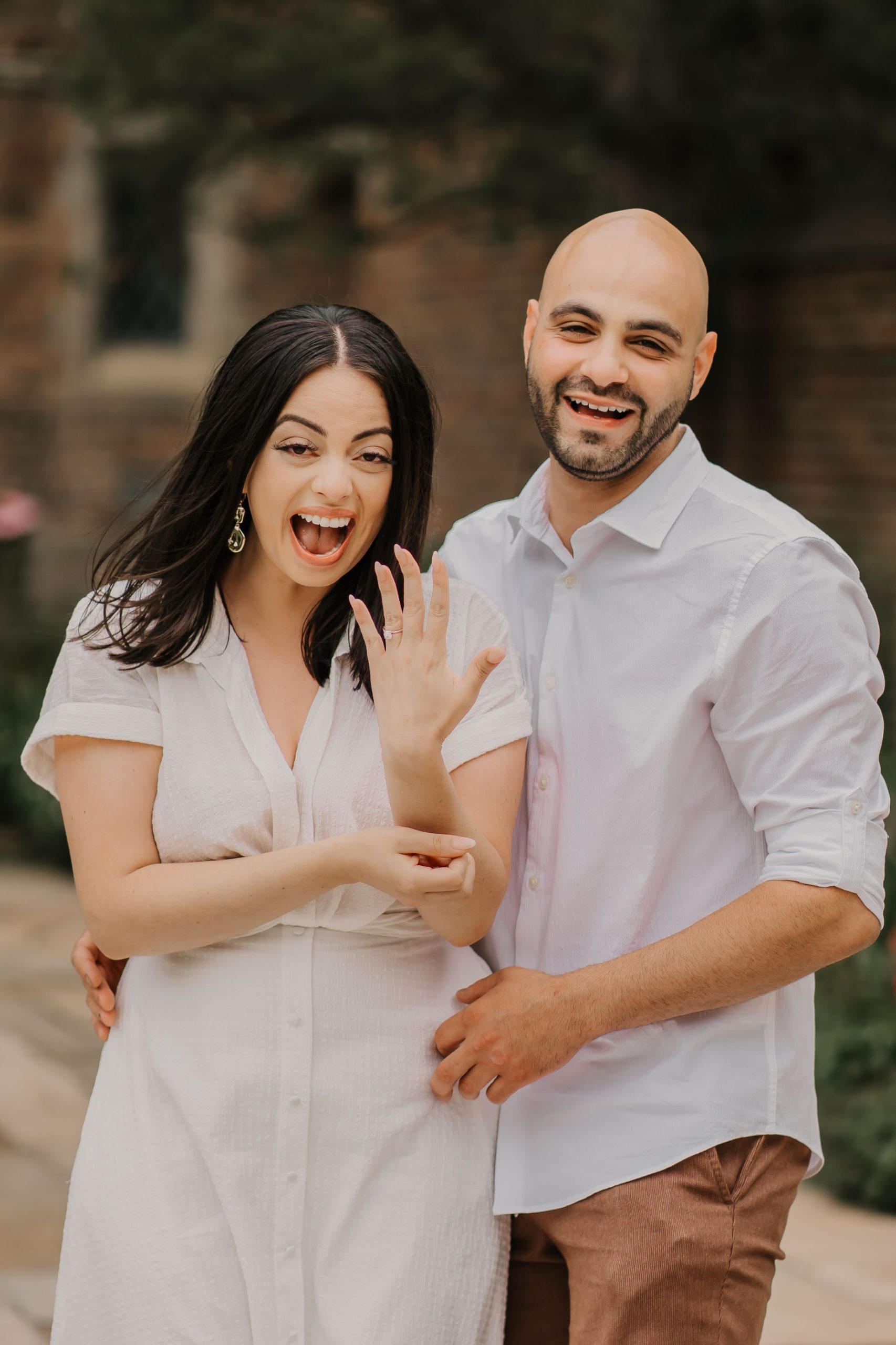 A Couple celebrating their engagement