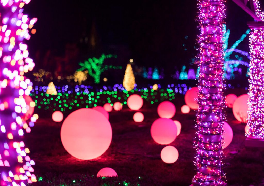 The Holidays at Meadow Brook feature the indoor Holiday Walk and outdoor Winter Wonder Lights.