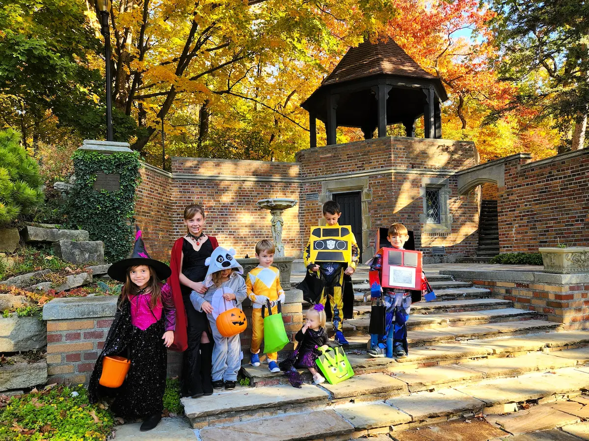 Children celebrate Halloween at Meadow Brook Hall.