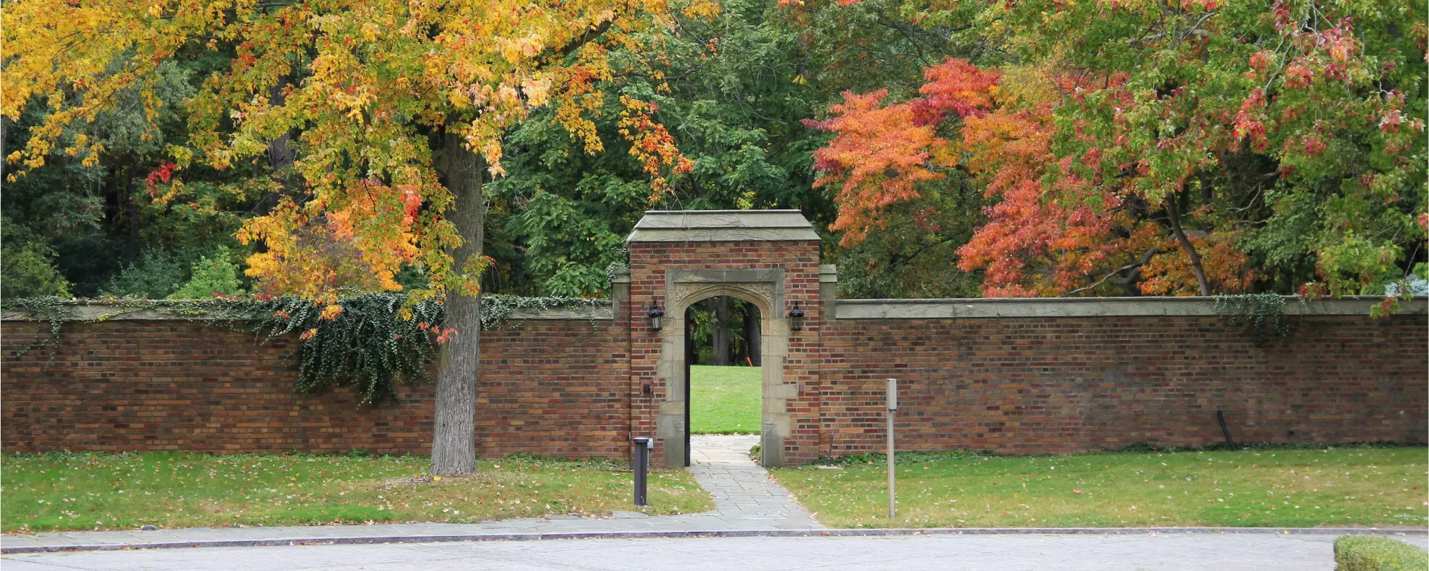 Meadow Brook Hall in the fall, located in Rochester, Michigan.