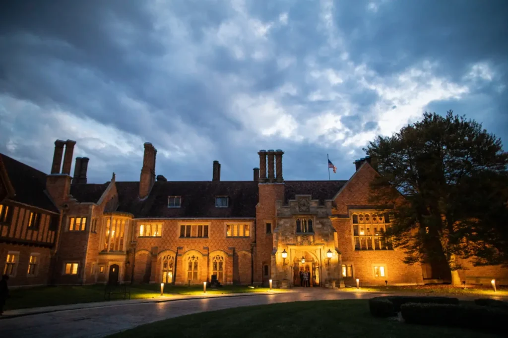 Meadow Brook Hall in the fall, located in Rochester, Michigan.