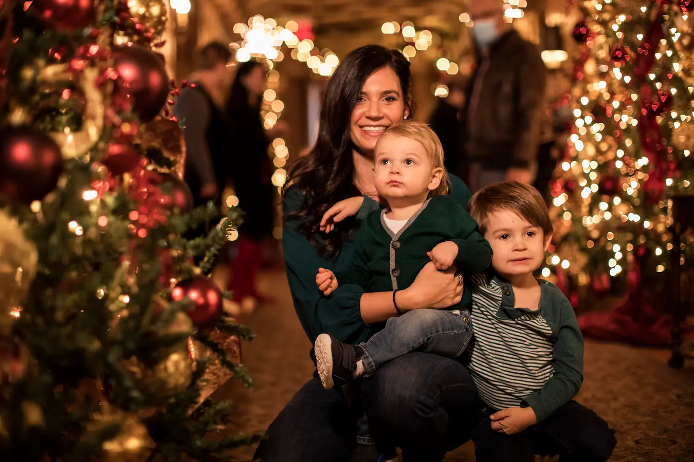 Family enjoys the Holidays at Meadow Brook in Rochester, Michigan.