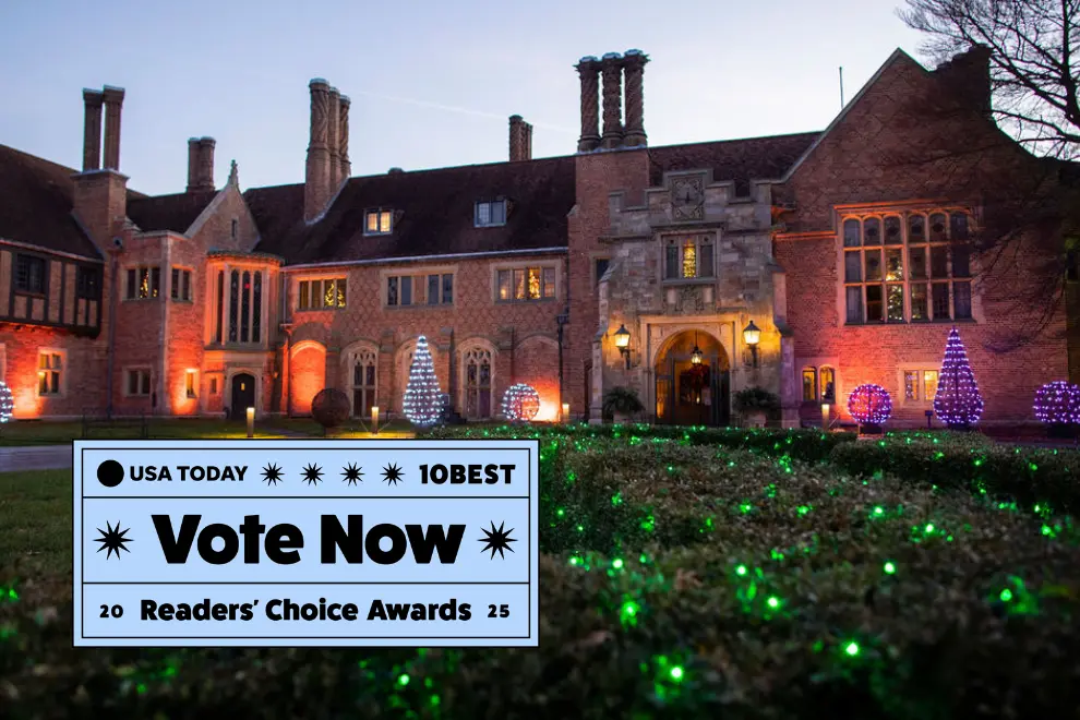 Meadow Brook Hall is in the running for USA Today's 10 Best contest for Best Historic Holiday Home Tour.