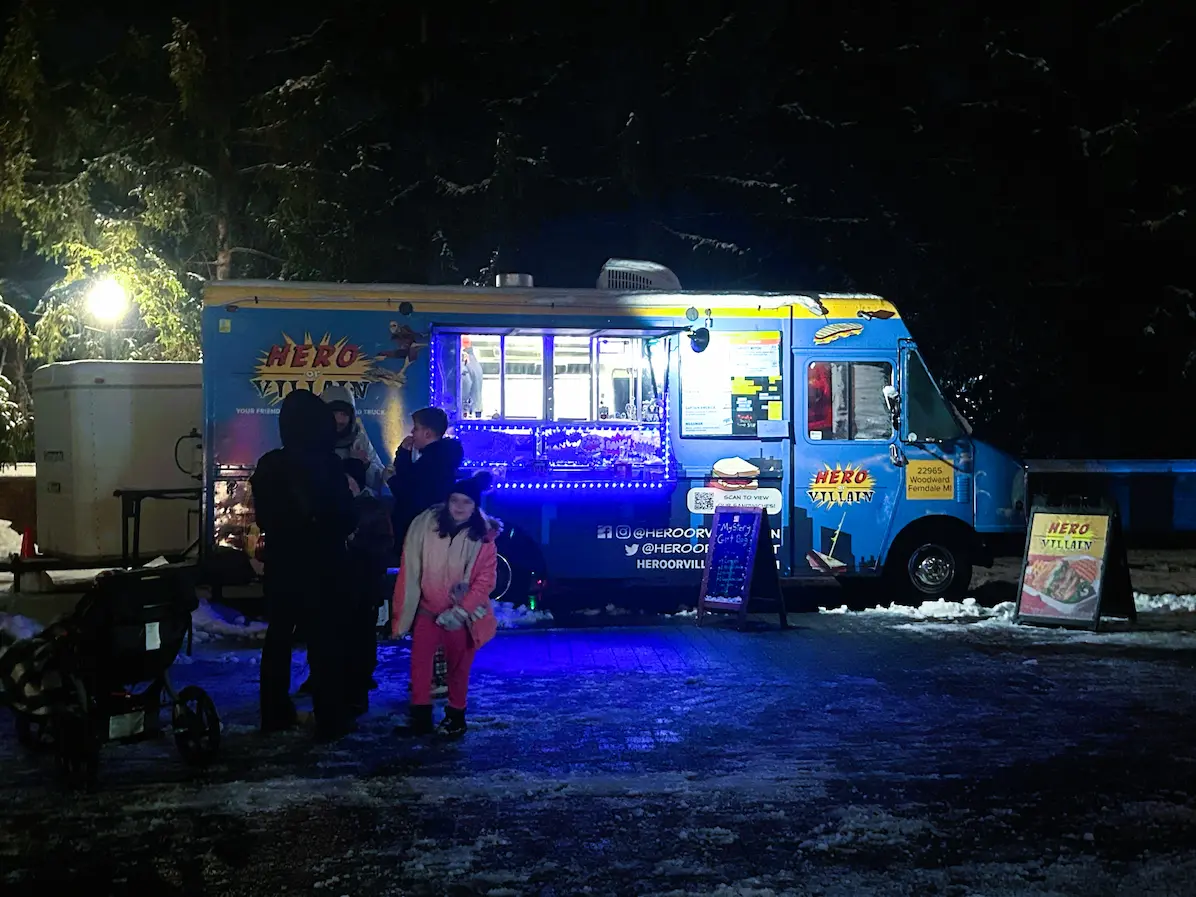 Hero or Villain Food Truck at Winter Wonder Lights.