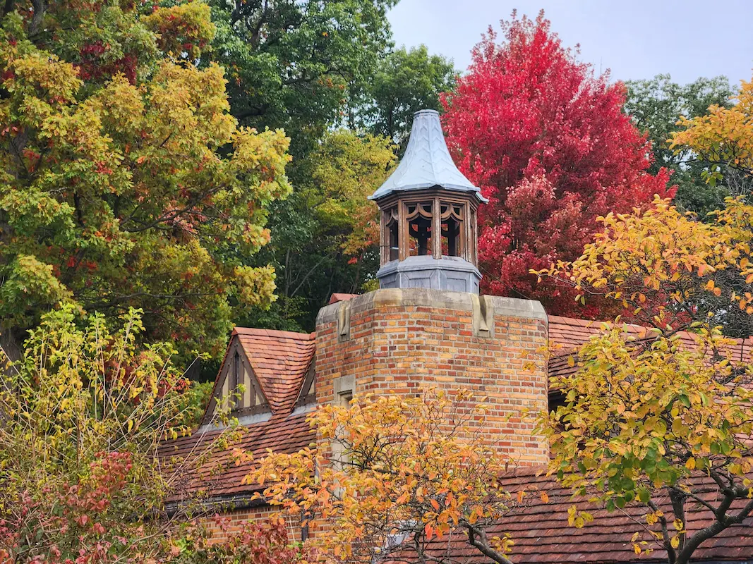 Meadow Brook Hall in the fall, located in Rochester, Michigan.