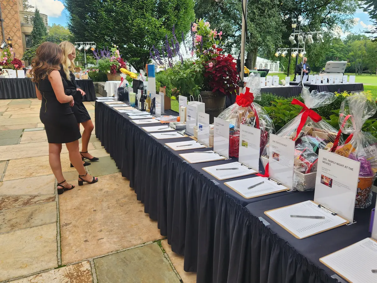 Silent Auction bidding for Nightfall at The Hall at Meadow Brook